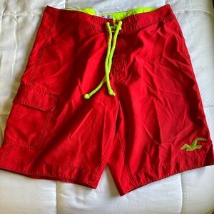 mens hollister swim board shorts size large